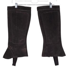 Gaiter Thick Heavy Leather Military Motorcycle Equestrian Boot Protector L